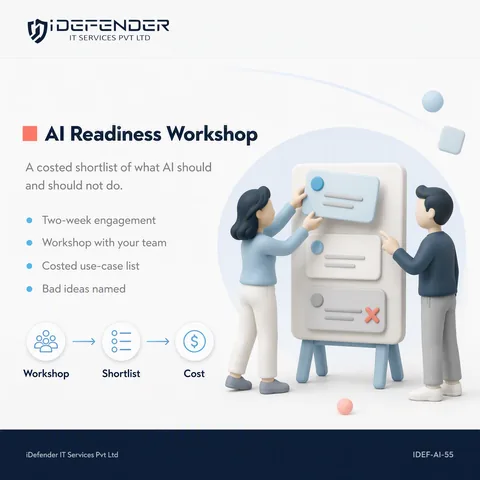 AI Readiness Assessment & Use-Case Discovery Workshop for Business — iDefender service tile