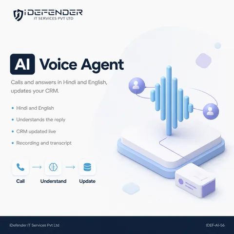 AI Voice Agent Development Service - AI Calling Bot for Sales, Support & Collections — iDefender service tile