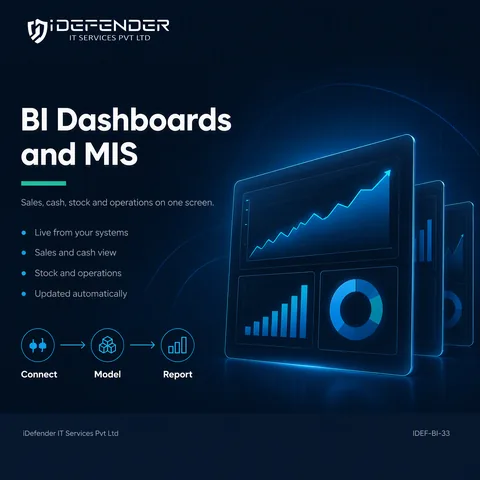 Business Intelligence Dashboard & MIS Reporting Development Service — iDefender service tile