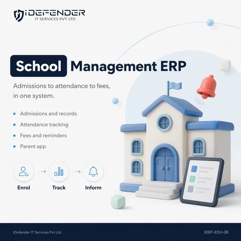 School & Coaching Institute Management ERP Software — iDefender service tile