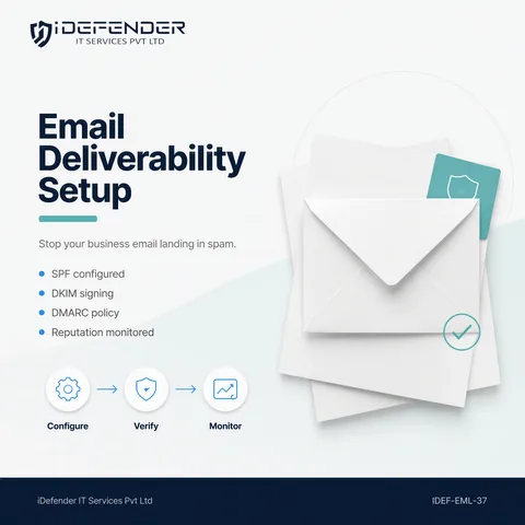 Business Email Deliverability Setup Service - SPF, DKIM & DMARC Configuration — iDefender service tile