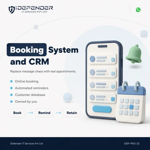Online Booking System & Customer CRM Setup Service — iDefender service tile