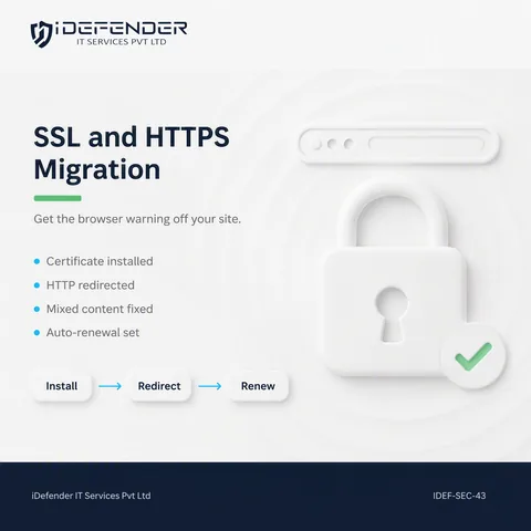 SSL Certificate Installation & HTTPS Migration Service — iDefender service tile