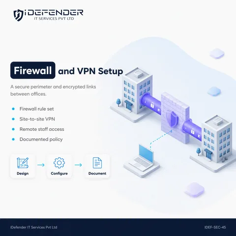 Firewall Configuration & Site-to-Site VPN Setup Service — iDefender service tile