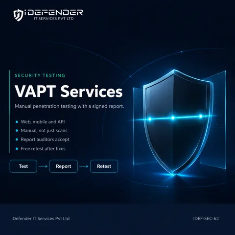 VAPT Services - Vulnerability Assessment & Penetration Testing for Web Applications, Mobile Apps, APIs & Networks — iDefender service tile