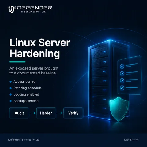 Linux Server Hardening & System Administration Service — iDefender service tile