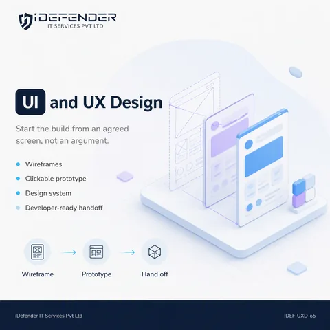UI/UX Design Services - User Interface & Experience Design for Web Apps, Mobile Apps & SaaS Products — iDefender service tile