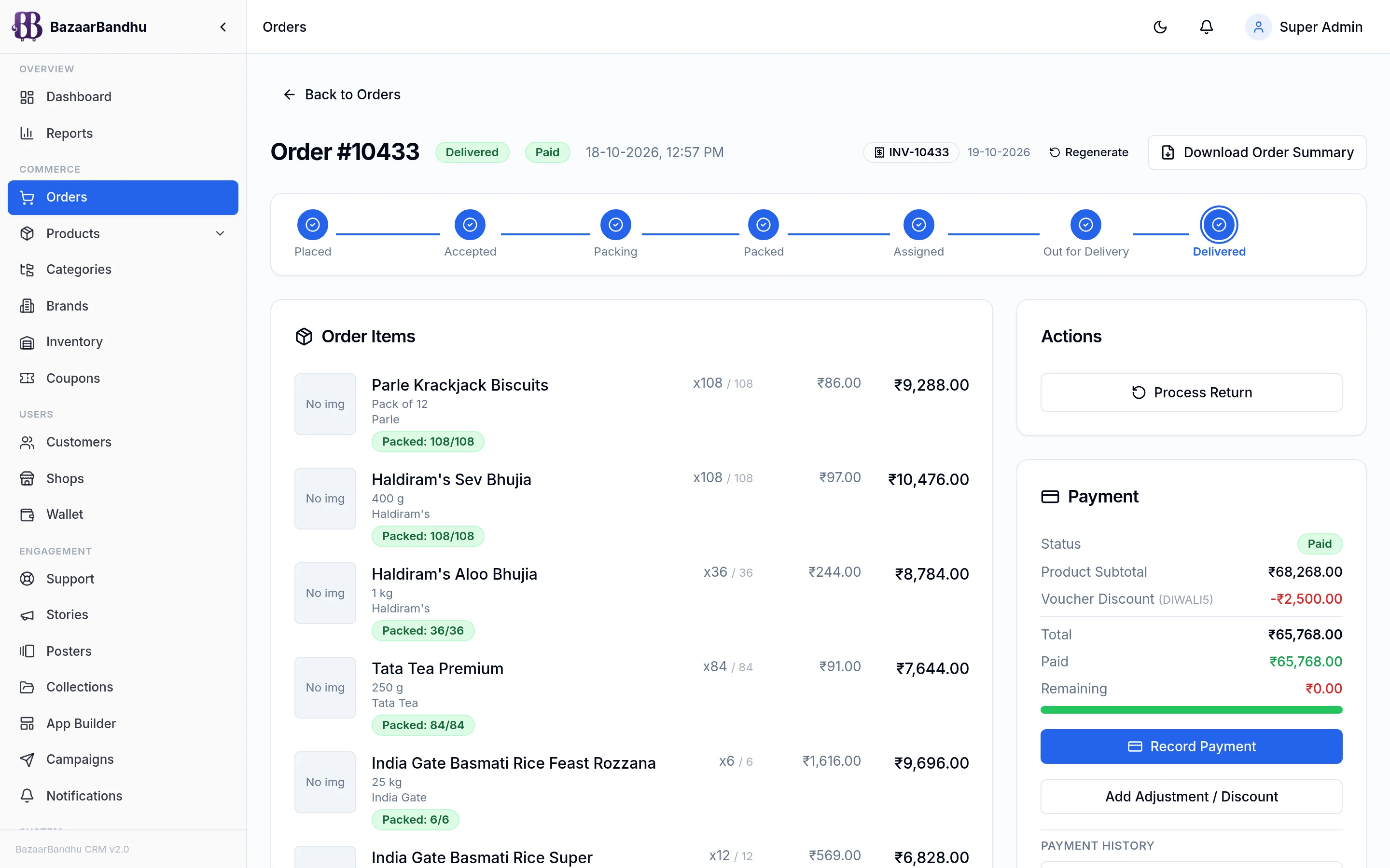 BazaarBandhu: every order, tracked